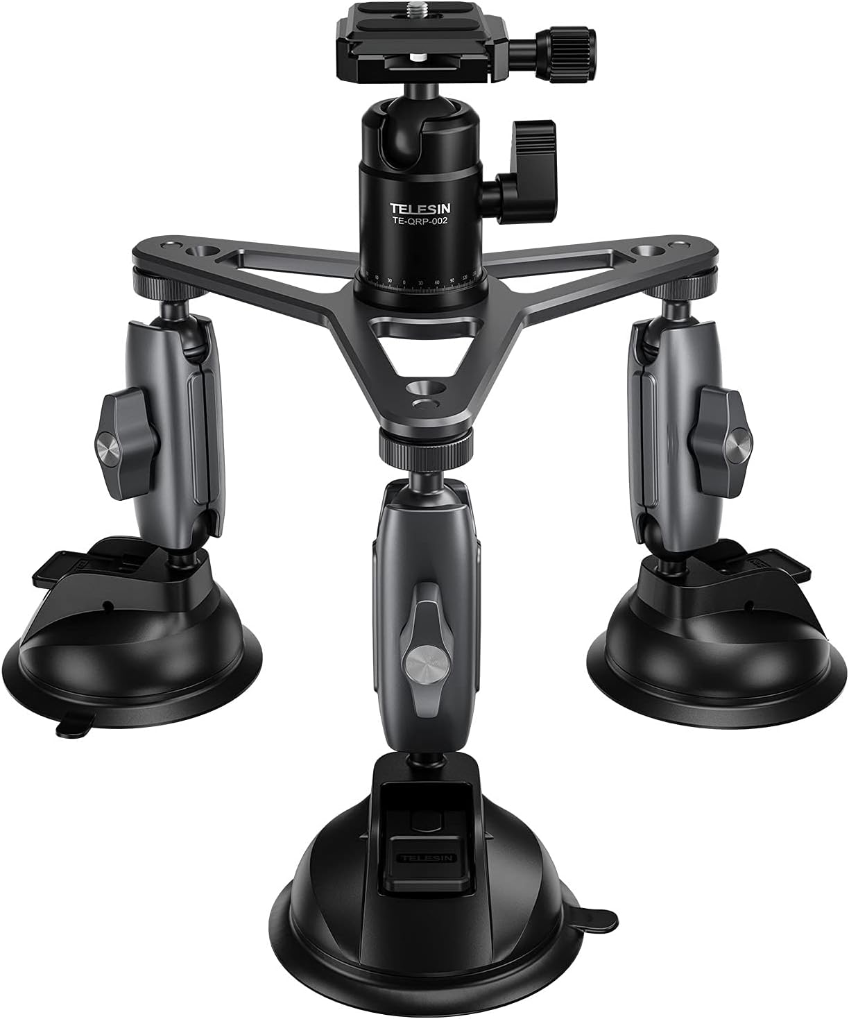Tripod Triple Suction Cup Mount with 360 Ball Head